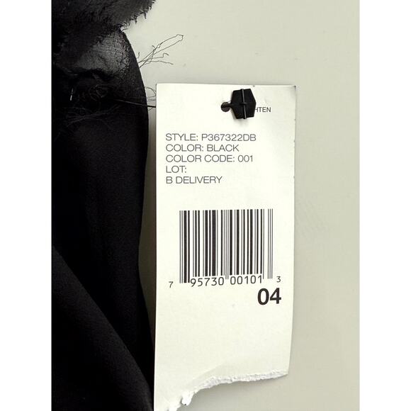 DKNY 100% Silk Classy Vintage Asymmetric Ruffle Dress with Detachable Lining - Picture 10 of 10